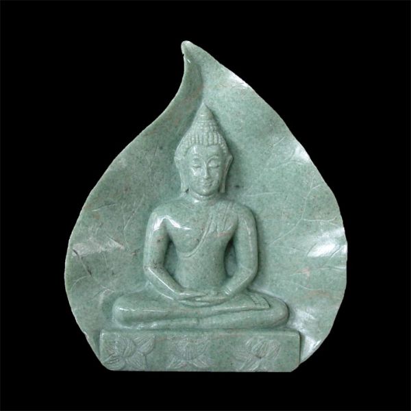 Historical Sukhothai Buddha Meditating, Backed On a Bodi Leaf