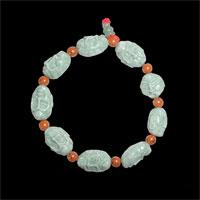 Propitious 9-Chinese-God Heads Bracelet