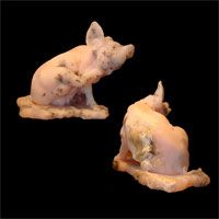 SOLD: Whimsical Pig Scratching Ear