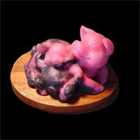 SOLD: Whimsical Mama Pigs Lets Her Son Lie On Her Belly
